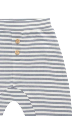 Pima Cotton Wesley Pant-Narrow Stripe Dawn / Cloud