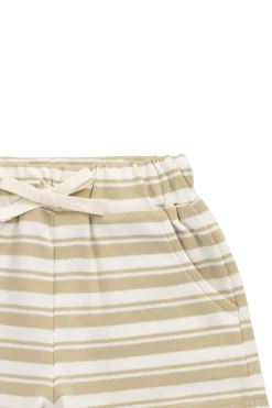 Pima Cotton Wesley Short - Double Stripe Hay/Cloud