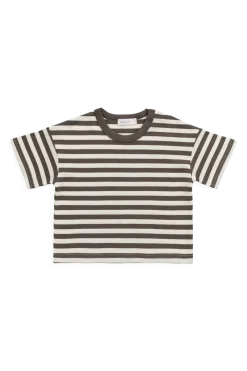 Pima Cotton Wesley Tee - Essential Stripe Raku/Cloud