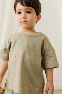 Pima Cotton Wesley Tee - Play Ball Vert