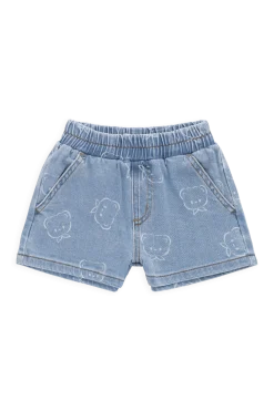 Reid Denim Short - Bowie Bear Denim