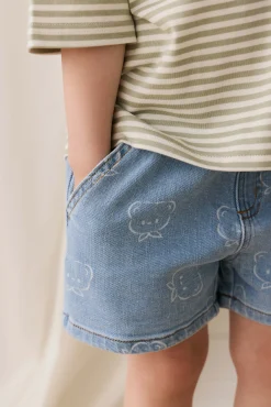 Reid Denim Short - Bowie Bear Denim