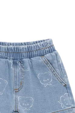 Reid Denim Short - Bowie Bear Denim