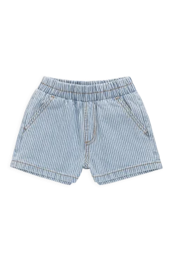 Reid Denim Short - Holiday Stripe