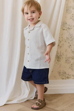 Reid Denim Short-Mid Indigo Denim