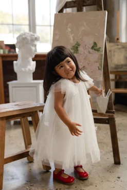 Rhea Tulle Dress - Parchment