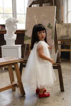 Rhea Tulle Dress - Parchment