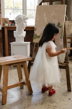 Rhea Tulle Dress - Parchment