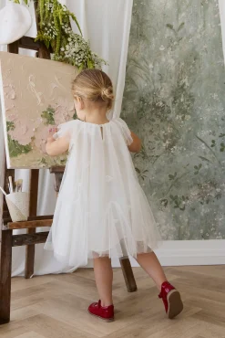 Rhea Tulle Dress - Parchment