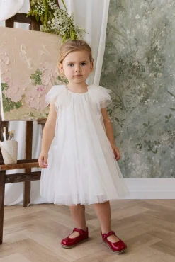 Rhea Tulle Dress - Parchment