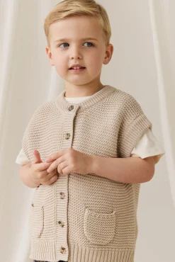 Rome Knit Vest-Oat