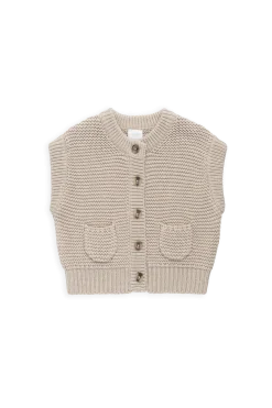 Rome Knit Vest-Oat