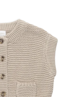 Rome Knit Vest-Oat