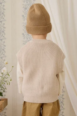 Rome Knit Vest - Oat Marle