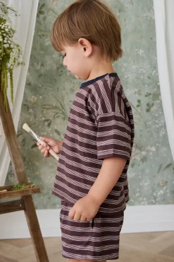 Slub Cotton Iver Tee - Regal Stripe