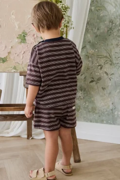 Slub Cotton Iver Tee - Regal Stripe