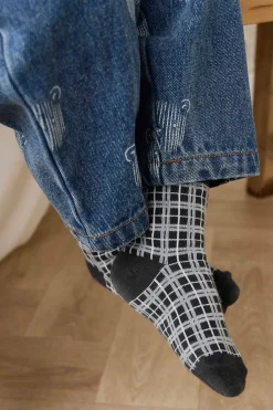 William Socks - Tattersalls Check Basalt